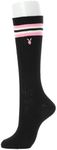 Playboy 4180003 Girls' Loose 30cm Socks, 98: Black, 19.0-24.0 cm