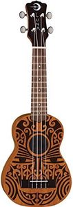 Luna Tribal Mahogany Concert Ukulele, Satin Natural