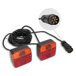 OPP ULITE Trailer Rear Tail Brake Light Kit 12V Board Towing Lights with 7.5M Cable 7 Pin Trailer Plug, Waterproof Rear Indicator Light License Plate Lamp for Trailer Car Truck Caravan Van (TP02D)