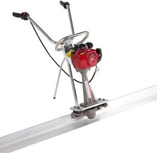 Exquimac 1.4HP Concrete Power Screed with 10ft Aluminum Boards, Vibrating Screed Concrete Tool 8000RPM with Adjustable armrests and brackets for Construction