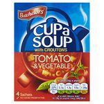 Batchelor's Cup A Soup with Croutons 4 Sachets - Tomato & Vegetable, 104 g