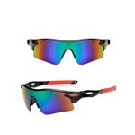 Sports Sunglasses Cycling Sun Glasses UV Protection for Men Women Baseball Running Cycling Volleyball Outdoor Revreation Gifts (Black-3)