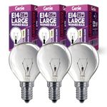 25W E14 Scentsy Light Bulb (Pack of 3) Large Fancy Globe Incandescent Glass 230V for UK Scentsy Standard Wax Warmers | 2700K Warm White | Dimmable | Pygmy/Small Edison Screw (SES) Base (25, Watts)