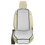 FH GROUP Car Seat Cushion Front Set White Neosupreme Automotive Seat Cushions - Universal Fit, Car Seat Cushion with Front Pockets, Airbag Compatible Car Seat Cushions for SUV, Sedan, Van