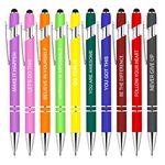 Greengines 10 Pcs Inspirational Pens Bulk, Motivational Ballpoint Pen with Stylus Tip Funny Ink Pens in Bulk Inspirational Gifts for Women Coworkers Office Supplies Black Ink…