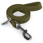 Wolfone 5ft Army Green Waterproof Training Dog Leash，Sturdy Dirt & Odor-Resistant Leash for Small Medium Large Dog， Cute Color Leash for Boys Girly Dog