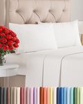 Queen Size 4 Piece Sheet Set - Comfy Breathable & Cooling Sheets - Hotel Luxury Bed Sheets for Women & Men - Deep Pockets, Microfiber, Extra Soft & Wrinkle Free - Antique White Oeko-Tex Bed Sheet Set