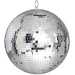 SPBS Mirror Ball Disco Ball For Wedding Event Party Decoration Festival Disco Hall Lighting & Home Function Decoration Lighting (Silver Color) (Pack Of 1) (12 Inch)