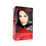 Revlon ColorSilk Permanent Hair Color for Women Brown Black | Keratin Enriched | Natural Looking Long Lasting Color with 3D Color Gel technology | 100% Grey Coverage in 5 Minutes | Ammonia Free