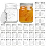 32 Pack Mini Mason Jars, Small Glass Jars with Lids 2 oz Mason Jars Shot Glasses Canning Jars for Drinks, Spices, Gifts, Crafts, Wedding Favor