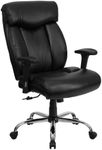 Flash Furniture HERCULES Series Big & Tall 400 lb. Rated Black LeatherSoft Executive Ergonomic Office Chair with Full Headrest & Arms