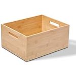 Prosumer's Choice Bamboo Storage Box - Bamboo Box Storage for Kitchen, Living Room, Bathroom, Office - Arts & Crafts Container Caddy Basket - Home Decor & Organization Accessories