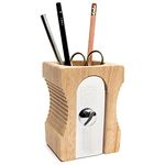 Suck UK | Pen Holder | Wooden Desk Tidy & Pencil Sharpener Shaped Desk Accessories | Organiser Storage For Stationary Supplies | Pencil Holder & Pen Holder For Desk | Decorative Office Gifts | Light