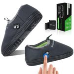 RTDEP Foot Warmer, Electric Foot Warmer with 5000mAh Battery, Heated Slippers Women Men, Heated Foot Warmer with Smart Dual Independent Switch Heated Shoes for Feet Warmers Winter Warm(L)