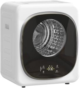 HOMCOM 4kg Wet Laundry/2.5kg Dry Capacity Vented Tumble Dryer, 800W Compact Freestanding Tumble Dryer with 5 Drying Mode, Smart Sensor, Timer and Stainless Steel Tub, Clothes Drying Machine, White