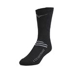 Mizuno Volleyball Runbird Crew Socks, Black, Medium