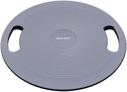 GORILLA SPORTS® Planche d'Équilibre Rond - avec Poignées, Ø 40cm, Antidérapante, Plastique - Plateau d'Équilibre, Balance Board, Thérapie, Exercice, Entraînement, Adult, Enfants, Coordination, Fitness