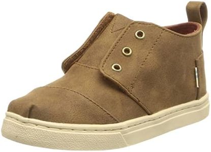 TOMS Boy's Tiny Botas Cupsole Sneaker, Brown, 6 US