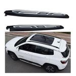 Running Boards Compatible with Jeep Compass 2017-2024 Aluminum Side Steps Nerf Bars Pedal, All Black