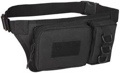 Fanny Packs,Bumbag for Men Women, Lightweight Multipurpose Waist Bag Hip Belt Bag for Outdoors Camping Riding Fishing Travel Fit All Phones (Black)