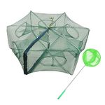 Fish Trap, ZffXH Portable Folding Fish Trap Fishing Bait Trap Foldable Crab Crayfish Fish Minnow Crawdad Shrimp Net Cast Umbrella Fish Trap