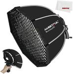 AMBITFUL QS65 65CM/26 QS90/35.4" Portable Quickly Fast Installation Octagon Honeycomb Grid Strip Softbox with S-Type Bracket Mount for Speedlite Flash SoftBox TT600 TT685 TT685II V860 V860II (QS90)