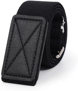 WELROG Kids Belts for Boys - Velcro Buckle Toddler Belt Elastic Adjustable Belt for Boys Girls(Balck)