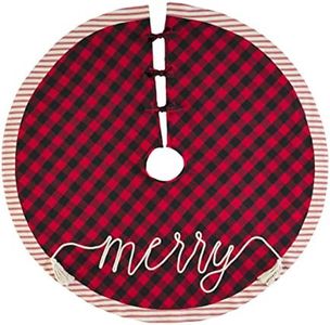 Mud Pie Buffalo Check Merry Christmas Tree Skirt