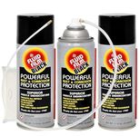 Fluid Film 12 Oz Undercoating Protection Aerosol Spray Can Black 3 Pack, Rust Inhibitor and Prevention, Anti Corrosion Multi Purpose Penetrant and Lubricant, Spray Can Extension Wand and Tissue Pack