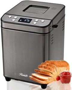 Rosewill 25-in-1 Automatic Bread Maker Machine with 3 Loaf Size up to 2 Lb, 700W High Power Dual Heater with BPA-free Nonstick Coating Pan, Max 15 Hours Delay Timer, Low Noise - Gray