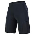 beroy Men's Triathlon Shorts with Two Side Pocket,Bike Shorts Cycling Shorts (M Black)