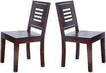 Winntage Furniture Sheesham Wood Dining Chair Multipurpose Dining Room Furniture Wooden Chair for for Living Room Study Room Home and Office (Set of 2, Mahogany Finish) | 1 Year Warranty