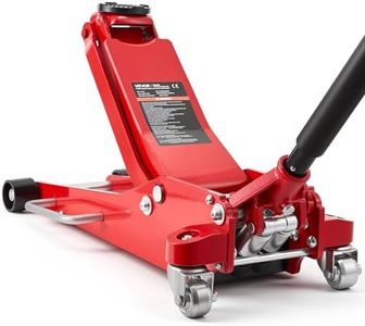 VEVOR Low Profile Floor Jack 3 Ton Aluminum and Steel Racing Floor Jack with Dual Pistons Quick Lift Pump, Hydraulic Trolley Car Lift for Sports Car, SUV, Pickup, Lifting Range 3.3"-20.3"