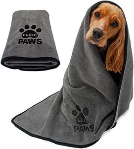 Elite Paws® UK: Ultra-Absorbent Dog Towel, Thick, All-Season - Extra Soft Microfibre, Large 140x70cm, For Muddy Paws, Bath, Grooming, Puppy & Adult Pet Blanket, Durable, Machine Wash & Dry - 1 Pack