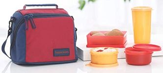 TP-860-T187 Tupperware Premier Lunch (Including Bag) With Two Bowls, One Tumbler and One Square Box allows you to Pack a Complete Lunch