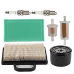 Jinerdony 499486 499486S 698754 Air Filter + 691035 845125 Fuel Filter + 492932S 492932 696854 Oil Filter for Briggs & Stratton 401577 405577 406777 407777 40G777 24hp Engines Parts