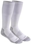 Dickies Men's Light Comfort Compression Over-The-Calf Socks, Available in M-XXL (2, 4 Pairs), White (2 Pairs), X-Large