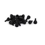 sourcing map PC Computer Case Metal Thumbscrews Thumb Screws Black 20pcs