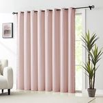 Pink Sliding Door Curtains 84inch L