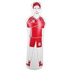 Inflatable Football Training Dummy,Soccer 0.35m PVC Boxing Punching Bag Practice Wrestling Goalkeepr Air Mannequin Defender Training for Children Adult (red)