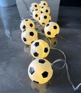 Codear Soccer Ball String Lights for Boys Girls Bedroom,Battery Operated 5ft 10 LED Soccer Fairy Lights for Son Grandson Kids'Room Classroom Theme Party Indoor Decor Christmas Birthday Gift