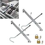 Voche Pro Set of 2 Universal Fitting Lockable Car Or Van Roof Rack Ladder Clamps with 2 Free Padlocks Included!