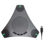 Conference Speaker and Microphone, USB Speakerphone with 360° Omnidirectional Voice Pickup, Hi-Fi Sound, Echo & Noise Reduction for Business, Home Office, Online Meeting, VoIP/Skype/Teams/Zoom Call
