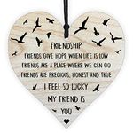 Best Friendship Gift & Plaque for Special Friend, Women, Wife, Him, Her, Mum, with Sayings Message, Ornament and Quote Wooden Hanging Heart Leaving Wall Sign