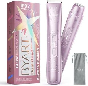 Electric Razors for Women - 2-in-1 Body & Facial Hair Trimmer for Shaving, Wet & Dry Use Cordless Shaver for Legs, Underarms, Bikini Line, Ceramic Blade for Sensitive Skin - No Nicks No Bumps (Pink)
