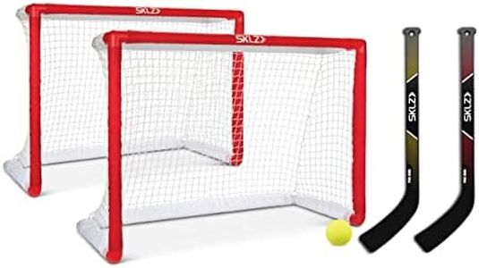SKLZ Pro Mini Indoor Miniature Hockey Set, Includes 2 Goals, 2 Sticks, and 1 Foam Ball