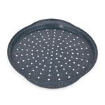 Russell Hobbs RH01003EU Nightfall Stone 37 cm Pizza Pan - Round Non-Stick Baking Tray with Perforated Base, PFOA Free, Carbon Steel Ovenware, Perfect for Family Cooking, Garlic Bread, and Flatbreads