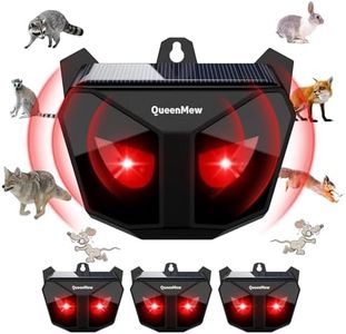 Repelente para Gatos Exteriores, Repelente Palomas Solar Silencioso Flash, Ahuyentador de Pajaros Impermeable Jardín, Repelente Gatos para Animales Nocturnos Gatos/Pájaros/Ratones, Paquete de 4