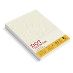 PaperO A4 Unpunched Loose Leaf Dot Grid sheets/Grid Paper | 80 GSM | 100 Sheets | A4 (21 x 29.7 cm) | Ideal for Artists & Designers