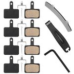 4 Pairs Bike Brake Pads,Bicycle Brake Pads Compatible with Shimano Brake Pads MT200 M355 M446 M315 M365,MTB Bike Disc Brake Pads Compatible with Trp Tektro Bike Disc Brake Pads with Installation Tools